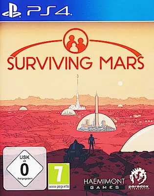 The cover art for the video game 'Surviving Mars' on PlayStation 4.