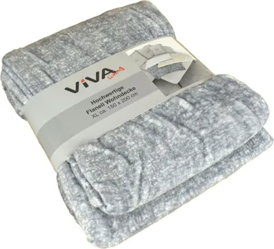 Produktbild von Kuscheldecke Flanell XL ca. 150x200 cm meliert 3 Farben Wohndecke