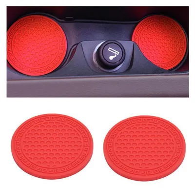 Produktbild von Auto Untersetzer Wabenmuster PVC 2 Stück Rot