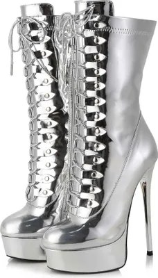 Produktbild von Giaro Stiefel in Übergrößen Silber  MIATLA LIQUID SILVER große Damenschuhe