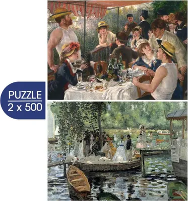 Image de Grafika - Puzzle 2x500 The Art of Auguste Renoir : Le Déjeuner des Canotiers - La Grenouillère The Art of Auguste Renoir : Le Déjeuner des Canotiers - La Grenouillère - 500 dielov