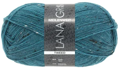 Produktbild von Lana Grossa - Meilenweit 100g Tweed 0159 petrol
