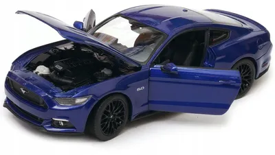Produktbild von Welly Ford Mustang GT 2015 Modellauto Metall 1:24 Blau