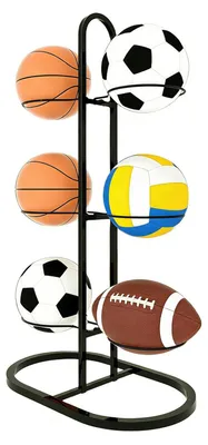 Image de 6 supports en métal noir pour équipements sportifs
