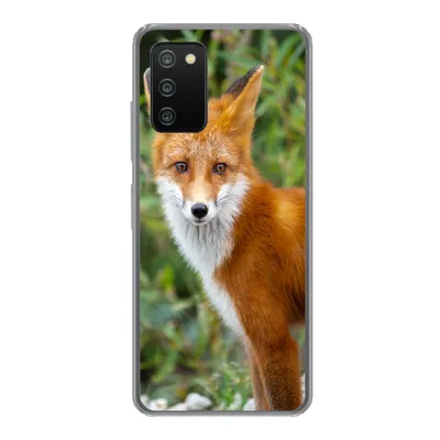 Produktbild von MuchoWow® Handyhülle Schutzhülle Hülle für Samsung Galaxy A03s Fuchs - Orange - Wald Silikon Softcase Handy Hülle - Schutz