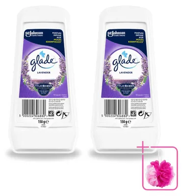 Immagine prodotto di 2 deodoranti per ambienti Glade Gel - Lavanda e Aloe Vera - 150 g - Confezione risparmio - 2 pezzi