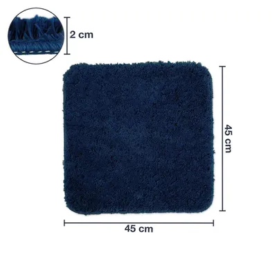 Produktbild von WohnDirect Badematte Florenz Dunkelblau 45 x 45 cm
