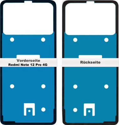 Produktbild von Redmi Note 12 Pro 4G Akkudeckel Klebefolie Rahmen Kleber Dichtung Backcover Adhesive Glue