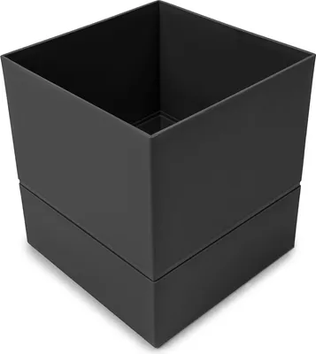 Produktbild von Quadratischer Aquaduo-Topf aus Polypropylen, Durchmesser 24,3 cm, Anthrazitgrau