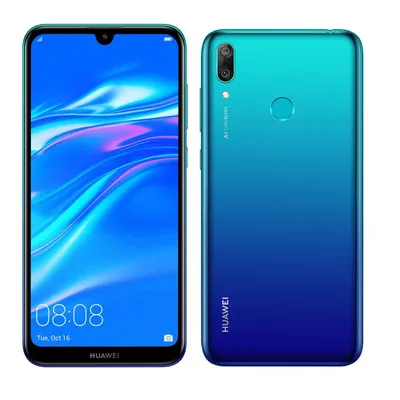 Produktbild von Huawei Y7 15,9 cm (6,26 Zoll) 2019, 3GB RAM, 32GB Speicher, Dual-SIM, Farbe: Blau