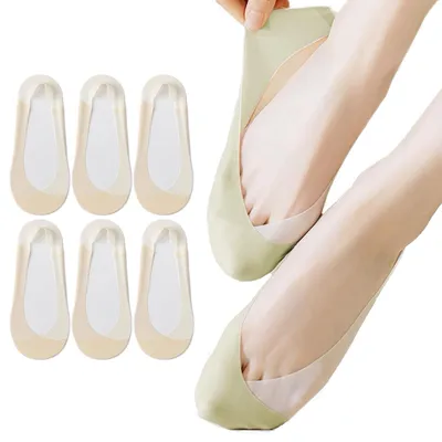 Produktbild von Ballerina Socken Damen - 6 Paar Unsichtbare Sneakersocken mit Anti-Rutsch