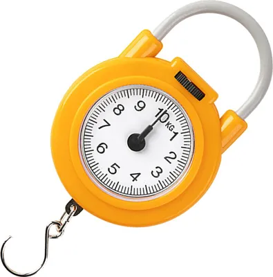 Obrázek produktu pro Handheld Scale High Accuracy Portable Kitchen Spring Scale 22lb Load Capacity Small Food Weighing Scale for Household Yellow