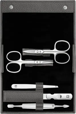 Produktbild von ZWILLING Maniküre-Set mit Echtleder-Etui, Nagelpflege 5-tlg., Classic