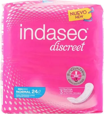 Obrázek produktu pro Inkontinenční hygienické vložky Discreet Indasec 24 Uds