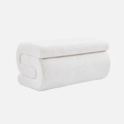 Produktbild von sweeek - Design Bank mit Bouclé-Bezug 1-2 Plätze - Creme
