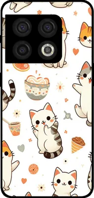 Produktbild von Smartphonica Telefon Fall geeignet für OnePlus 10 Pro mit Katze drucken - TPU zurück Abdeckung Fall Katze Design