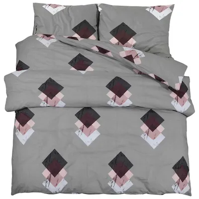 Immagine prodotto di vidaXL Set di biancheria da letto grigio 135x200 cm cotone