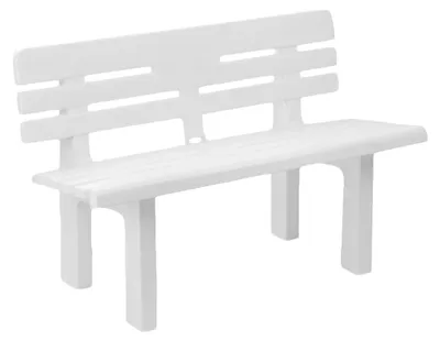 Produktbild von Außenbank Daltobel, Monoblock-Gartenbank, Außenbank, 100 %  Italy, 110 x 52 x 71 cm, Weiß