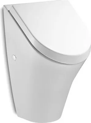Immagine prodotto di VBChome: Rivestimento posteriore per orinatoio, colore bianco, con coperchio dotato di sistema di chiusura rallentata (Soft Close), design moderno, alta qualità, in Vetroceramica. Orinatoio a muro, con coperchio