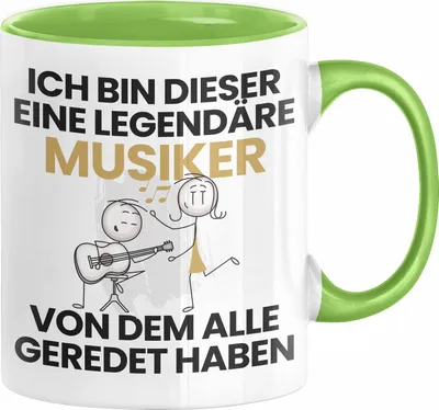 Produktbild von Musiker Geschenk Tasse Lustige Geschenkidee Geburtstag für Musiker Ich Bin Dieser Legendäre Musiker Von Dem Alle Geredet Haben Kaffee-Becher (Grün)