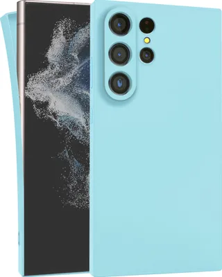 Produktbild von MyGadget Silikon Hülle Kompatibel mit Samsung Galaxy S23 Ultra - robuste Schutzhülle TPU Case Slim Silikonhülle - Back Cover Kratzfest Handyhülle - Matt Hellblau