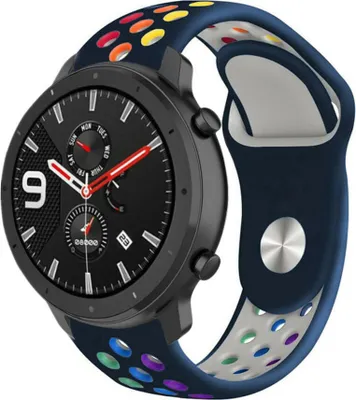 Produktbild von Strap-it Xiaomi Amazfit GTR Sportarmband (Buntes Dunkelblau)