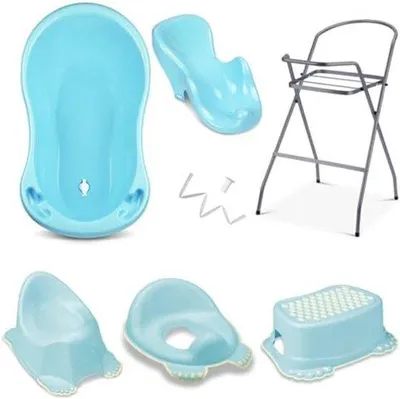 Immagine prodotto di Vaschetta da bagno in plastica, blu, 118 x 53 x 30 cm
