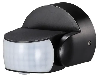 Produktbild von hoftronic PIR-Bewegungsmelder 600W 12m IP65 Schwarz 180°
