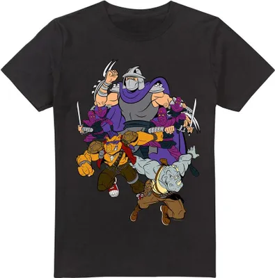 Productafbeelding van Teenage Mutant Ninja Turtles - T-shirt "Shredder en de Foot Clan" voor heren, model TV6678 (maat S), zwart