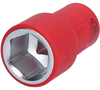 Produktbild von KS Tools 118.1222, Steckschlüsselbuchse, Rot, 1 Kopf/Köpfe, 1/2", Imperial, 22 mm