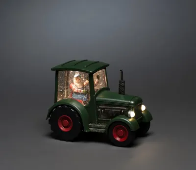 Produktbild von Konstsmide - LED "Traktor", wassergefüllt, mit altem Mann, mit an/aus Schalter, 5h Timer, grün,batteriebetrieben,Innen, 3 warm weiße Dioden - 4385-900