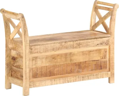 Obrázok produktu pre Lavička do haly 103x33x72 cm masívne mangovníkové drevo