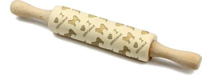 Produktbild von Samojede, Samoyed, Samojedenhund, Samojedenspitz - kleiner Nudelholz mit Hund, Teigrolle mit Mustern, Gadget für Keramiker der Marke Art-Dog