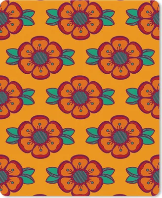 Produktbild von MuchoWow® Mauspad Mousepad Design - Retro - Rosen - Orange 30x40 cm - Mousepads - Maus Mat - Pad - Mausunterlage - Mausmatten
