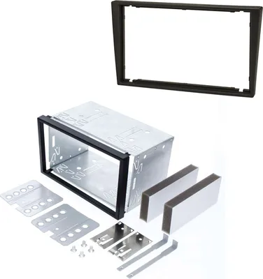 Produktbild von Audioproject A386-20 - Autoradio Radioblende SET Einbauschacht 2 DIN für Opel Agila Astra Corsa C Combo Omega Vectra Meriva Vivaro Zafira Suzuki Ignis Wagon R Einbaurahmen Blende schwarz