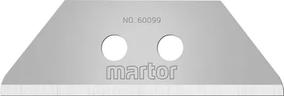Produktbild von MARTOR 10 x TRAPEZKLINGE, Ersatzklingen Cuttermesser, Sicherheitsmesser, 19 mm, Scharf, Abgerundet, 2-fach Nutzbar, NR. 60099