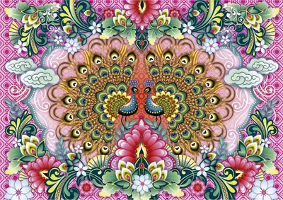 Produktbild von Educa - Puzzle Bengal Peacocks - 1500 dielov