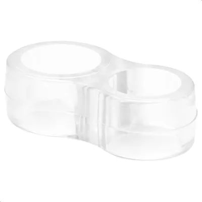 Produktbild von WAGNER Türpuffer DOPPELRING 4tlg. - 45 x 25 x 15 mm, elastisch, transparent, Klinken Ø 16 - 20 mm, zum Aufstecken - 15526004