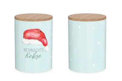 Produktbild von Vorratsdose - Füllmenge: 1L - Ø11,1 x H15,6 cm - "Weihnachtskekse