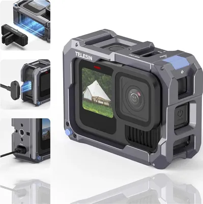 Produktbild von TELESN Schutzkäfig - Vollschutz für GoPro Hero 13/12/11/10/9