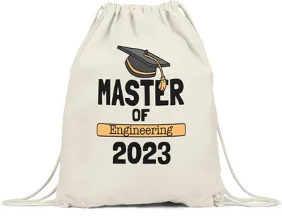 Produktbild von Master of Engineering 2023 Turnbeutel Gymsack Studium Absolvent Abschluss Geschenk Masterabschluss Uni