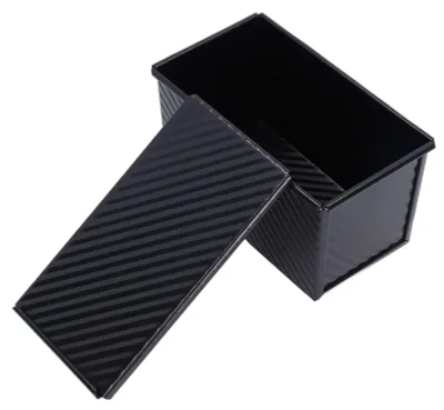 Immagine prodotto di Teglia per dolci con rivestimento antiaderente - Rettangolare - Acciaio al carbonio - 21,5 x 12 x 11,2 cm - Resistente - Utensile da forno - Tortiera