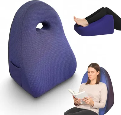 Image de Coussin de lecture, support lombaire pour lit, mousse à mémoire de forme orthopédique, forme triangulaire