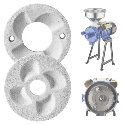 Immagine prodotto di VEVOR Dischi di Macinazione di Ricambio Set di Disco 2 pezzi di Ricambio per Mulino Elettrico per Cereali GM-002 Piastra in Marmo 14x14 cm di Macinazione a Secco e Umido per Mais Creali Spezie