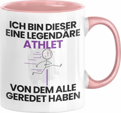 Produktbild von Athlet Geschenk Tasse Lustige Geschenkidee Geburtstag für Athlet Ich Bin Dieser Legendäre Athlet Von Dem Alle Geredet Haben Kaffee-Becher (Rosa)