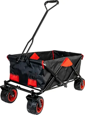 Produktbild von Grafner® Bollerwagen OFFROAD | 70 kg Tragkraft | faltbar | Extra breite und geländegängige Schwerlast-Räder | optimal für Ausflüge, Strand, Festivals, Garten und Wald