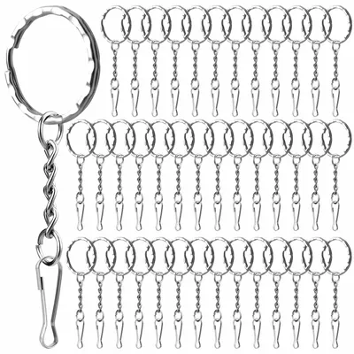 Productafbeelding van Ringen Sleutelhangers, Zilverkleurig, 50 Stuks