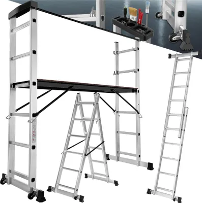 Produktbild von Mehrzweckleiter Leitergerüst - silber