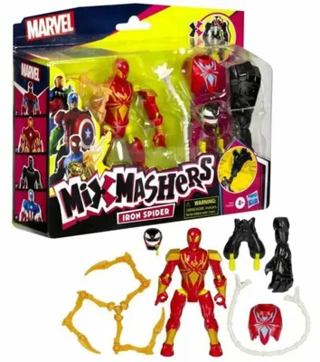 Immagine prodotto di Figura con articolazioni Hasbro MixMashers Iron Spider Deluxe