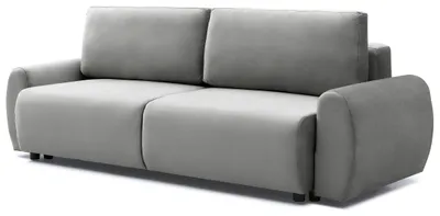 Image de MENZZO Canapé convertible 3 places Traviata Velours Gris